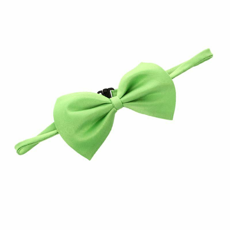 Dog Cat Pet Collar Accessory Bow Tie Necktie Green 2 Pieces