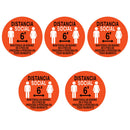 Set 5 Social Distancing Safety Floor Decals Stickers Notice Caution Shop E