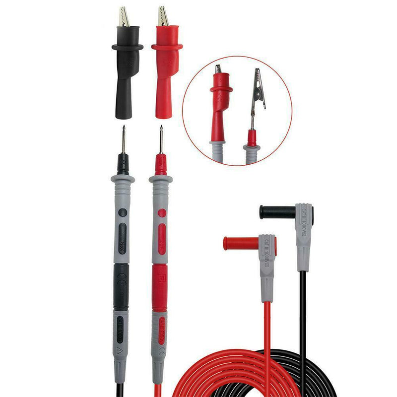 Multimeter Test Clip Lead Kit Heavy Duty Banana Tester Probe