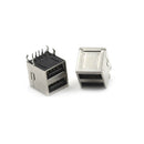 2pcs/lot USB A Type Female Socket Connector 2 to1 Data Connection Interface BX