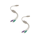 2x Plug and Play USB Male to PS2 Female Cable Adapter Converter for Keyboard
