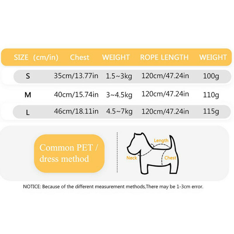 2x Puppy Harness Vest Pet Outdoor Reflective Traction