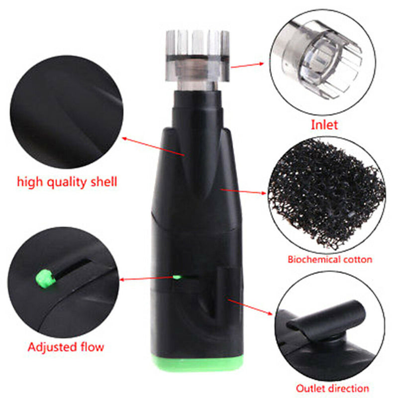 Aquarium Surface Oil Skimmer Fish Tank Pump Filter 300L/H Remover Adjustable 3C