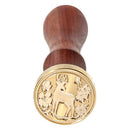 Animal Pattern Fire Painting Stamp Wax Seal for Stamping Envelope Card (A) A