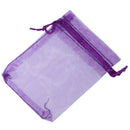100 Dark Purple Organza Wedding Favour Candy Bags Jewellery Organza Pouches