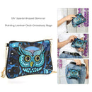 DIY Owl Special Shaped Diamond Painting Women Leather Chain Crossbody Bags