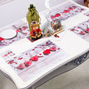 12 Set Christmas Placemat Non-Slip Pvc Insulation Placemat Washable Table F