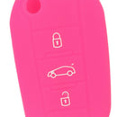 Car Key Protive Cover Holder for BUICK Flip Folding Remote Key Fob Rose Red