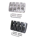 Zinc Alloy Bass Saddle Bridge Tailpiece Set for 4 String Electric Bass Parts