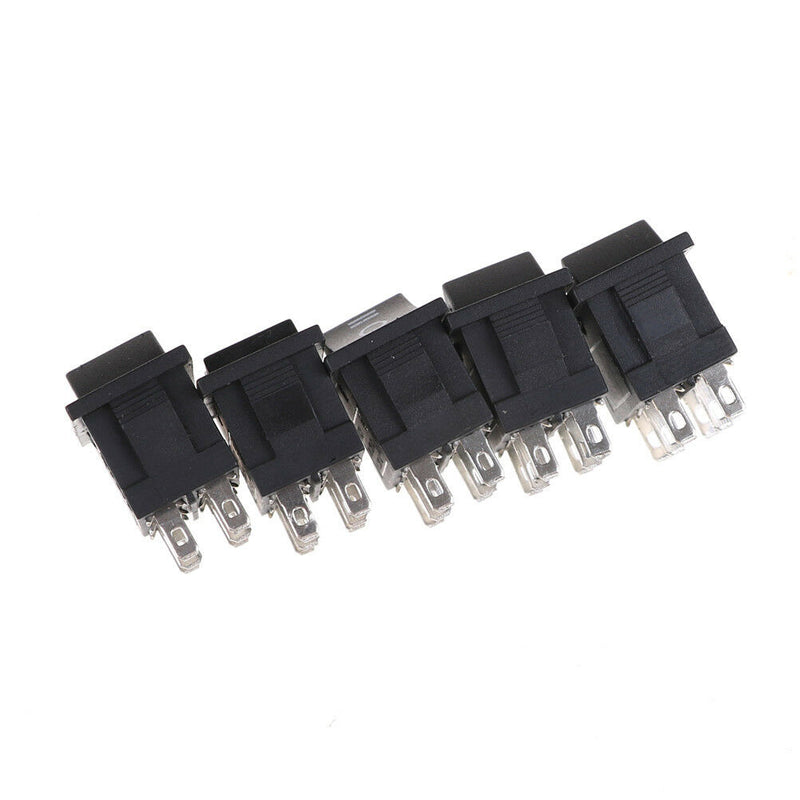 5Pcs Three Position Toggle Switch KCD2 203 6P 6A/250VAC 10A/125VAC Rocker Swi Hc
