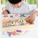 DIY Rabbit Clothes Wooden Educational Puzzles Changing Puzzle Set Children Toys