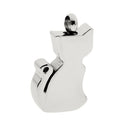 Stainless Steel Cat Shape Keepsake Cremation Urn Pendant Jewellery