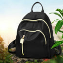 Women Casual Oxford Mini Backpack Preppy Chic Girls School Backpack Black