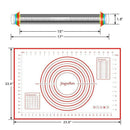Rolling Pin Adjustable Stainless Steel Rolling Pins Dough Roller With 4 Rem T6Q7