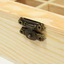 9 Compartment Display Case Wooden Tea Coffee Display Case Organizer Storage Box
