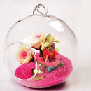 Glass Tealight Holder Microlandscape Pot Home Fairy Garden Decor 6cm_Flat