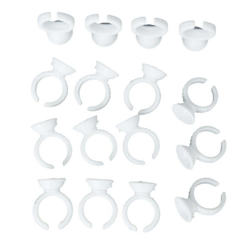 100pcs Disposable Adhesive Tattooing Ink Cups Pigment Holder Ring Small