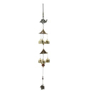 Peacock Carillon Outdoor Living Wind Chimes Garden Tubes Copper 6 Bells