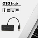 3 in 1 Type C to USB 2.0 TF Memory Card Reader OTG Hub Adapter for Macbook