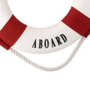 Red 9.8" Decorative Nautical Life buoy Ring Preserver Hanging Home Decor