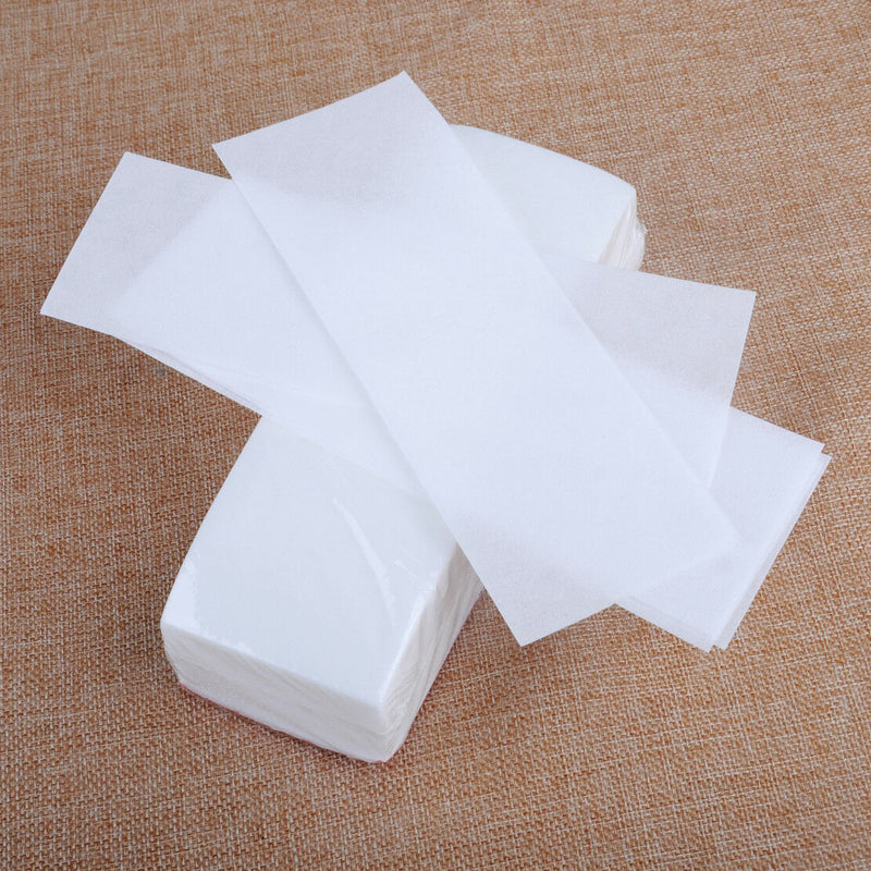 100pcs Non-woven Hair Removal Paper Depilatory Epilator Wax Strip Waxing Tools