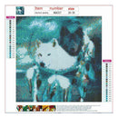 4 Pack Wolf Cat DIY 5D Diamond Painting Kits Full Drill Cross Stitch Home Decor