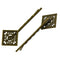 6pcs Large  Pins With Square Pad Vinatge 6.6cm Hair Grips Slides Clips