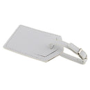 2pcs Black White Leather Luggage Tags Bag Tags Name Address ID Label Card