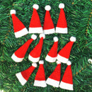 Mini Santa Claus Hats for Lollipop Christmas Party Holiday Lollypop Top-Topper