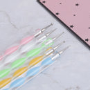 5pcs 2way marbleizing dotting manicure tools painting dot pen nail art pa OZ