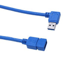 USB 3.0 Right Angle Male to USB 3.0 Female Extension Cable 1 FT B3X8
