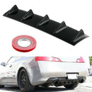 Shark Fin 5 Wing Lip Diffuser 23"x 6" Rear Bumper Chassis Black ABS Univer FT