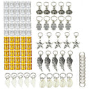 90pcs/Set Hair Braid Dreadlock Beads Braiding Hair Extension Accessories  MO