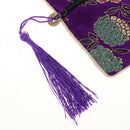Guzheng Nail Tape Storage Bag Silk Brocade Jewelry Pouch Bag Purse Purple