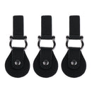 3x Black PU Leather Toggle Buckle Coat Duffle Buttons Jacket Sewing Fastener