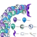 44PCS Mermaid Tail Balloon Arch Set Baby Shower Kids Happy Birthday Party D N7N3