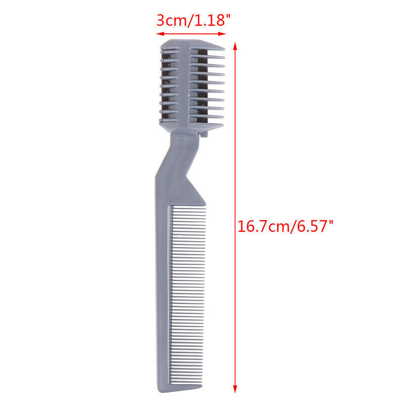 Hair Brush Cutter Comb Beard Trimmer Cut Thinning Slice Hair Shaper Razor Bl Bj