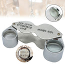 Stamps Jewelry Magnifier Twin Lens Foldable Loupe Magnifying Glass Handheld