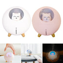 2Pcs Portable USB Mini Lovely Cat Humidifier Diffuser LED Night Light for Home