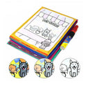 Baby Soft Fabric Magic Water Drawing Book Feather Doodle Pad Animal Useful USW