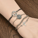 Multilayer World Map Heartbeat Beaded Bracelet Jewelry Fashion Bracelet Bracelet