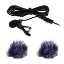 1 Set 3.5mm Plug Mini Microphone + Fur Cover Windshield for Speech Meeting