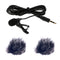 1 Set 3.5mm Plug Mini Microphone + Fur Cover Windshield for Speech Meeting