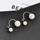 Fashion Crystal Ball Waterdrop Necklace Earrings Jewelry Set For Wedding Part Gw