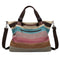 Women Canvas Stripes Shoulder Totes Messenger Big Capacity Shopping Handbag A#S