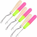 6 Pcs Latch Crochet Needle Hooks, Hair Extension Needle for Micro-Braids Dr