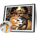 Cat DIY Oil Painting By Numbers Kits Acrylic Color Drawing Living Room Art A