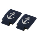 2 Pair Captain First Mate Anchor Beer Can Cooler Neoprene Sleeve Protection