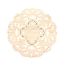 Rubber wood Carved Long Applique Unpainted Flower Walls Cabinets Door Decor P6D7