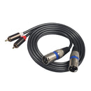 Dual RCA to Dual XLR Stereo for Audio Interconnect Cable Patch Cable Cords - 5